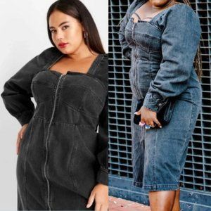 Women's Ash Gray Denim A-Line Dress by Future Collective w/ Kahlana Barfield